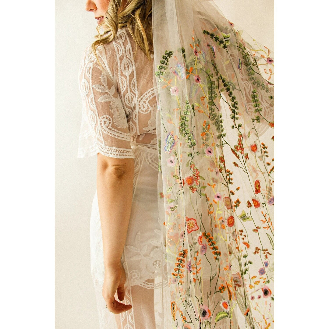 Voiles de Chapelle de Style Floral à Un Niveau / Doux avec Broderie