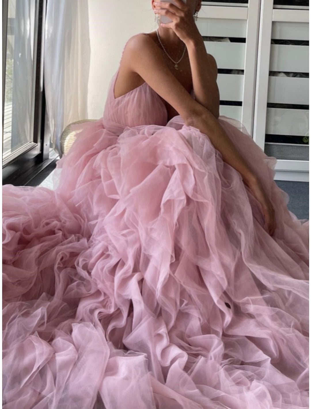 Robe de Bal Longue à Bretelles Spaghetti de Forme A-Line/Princess