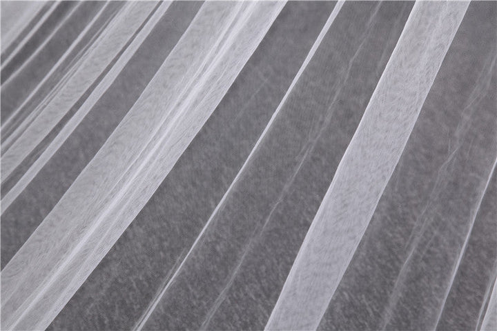 Voile de Mariage en Dentelle à Un Niveau Extra Large de 3 M de Long avec Appliques