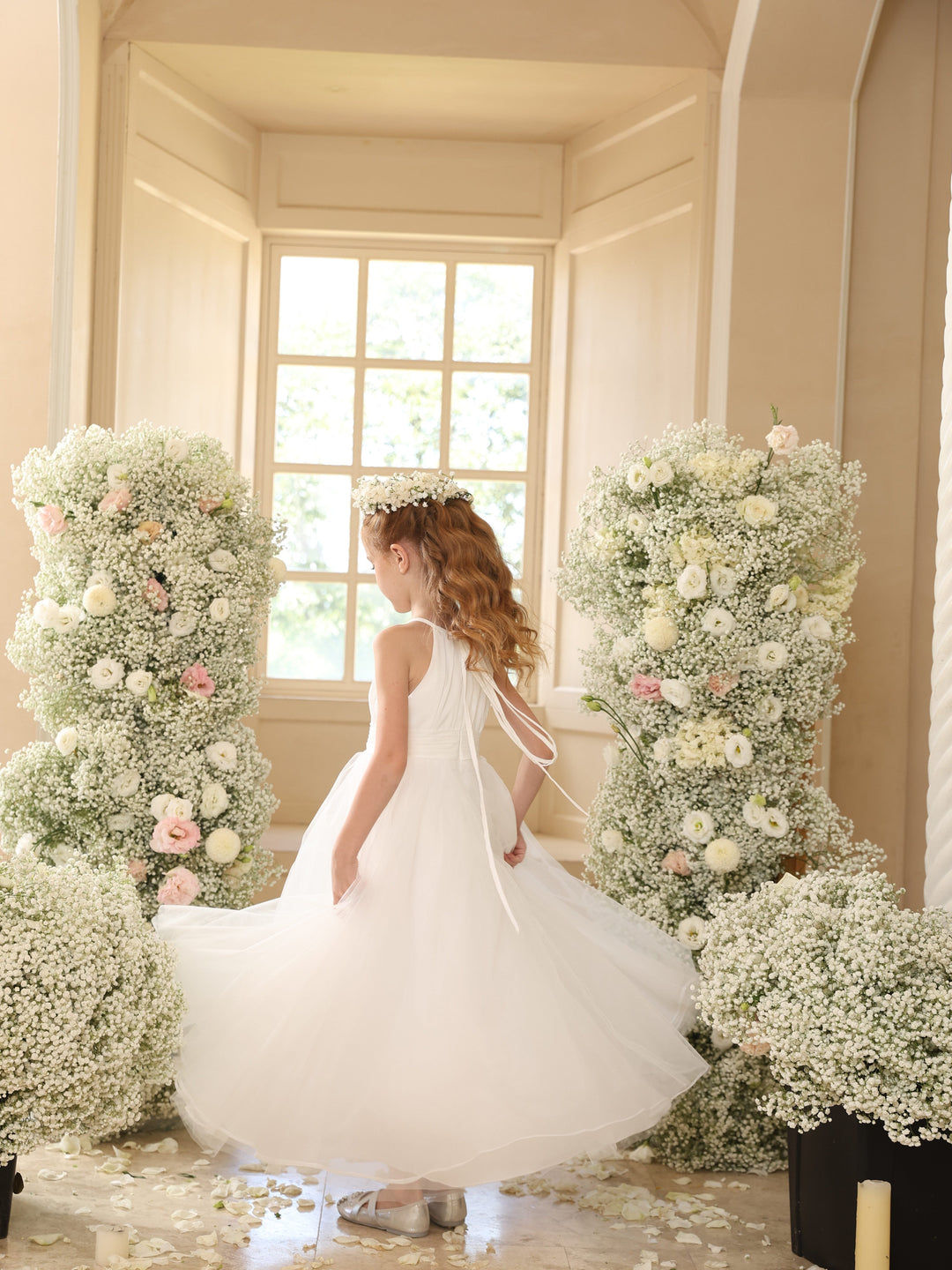 Robe de Bal à Encolure Dégagée Sans Manches, Longueur Cheville, avec Tulle