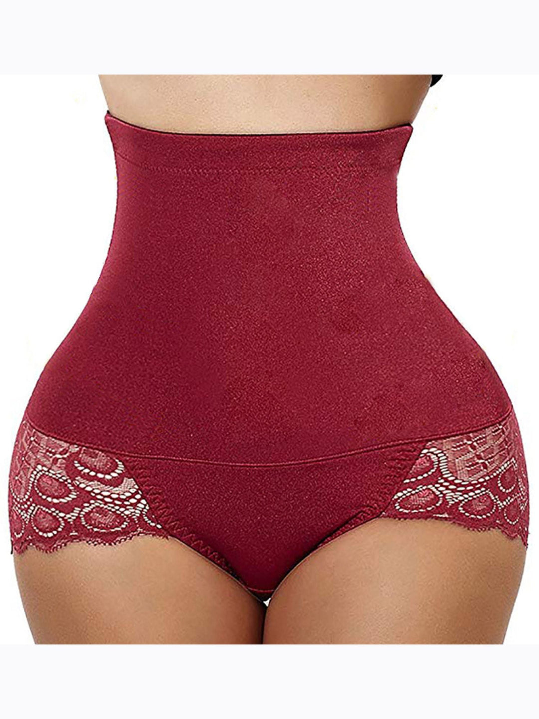 Slip Taille Haute en Coton à Dentelle, Décontracté, Classique et Élégant