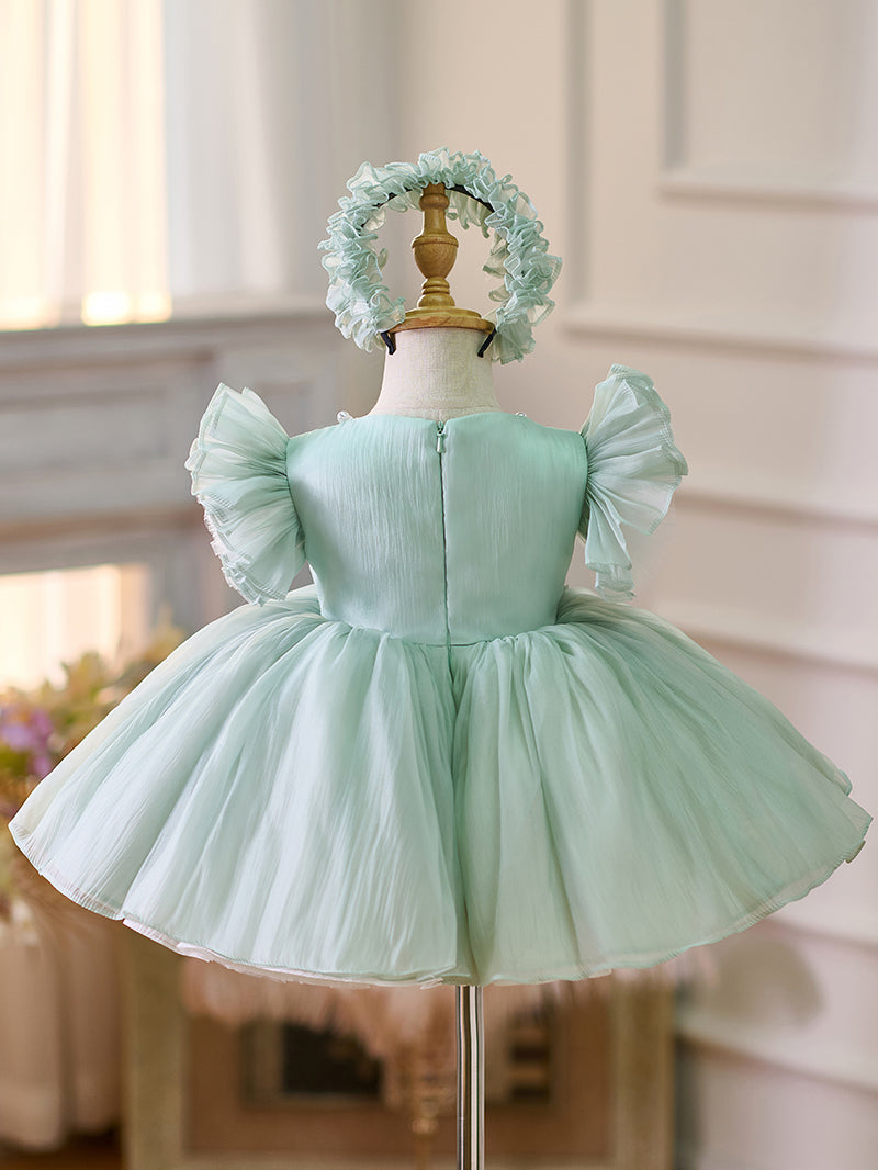 Robe de Soirée en Organza Longueur Genou pour Tout-Petits pour le 1Er Anniversaire