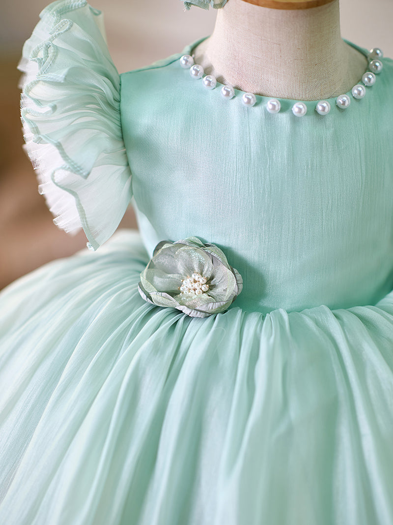 Robe de Soirée en Organza Longueur Genou pour Tout-Petits pour le 1Er Anniversaire