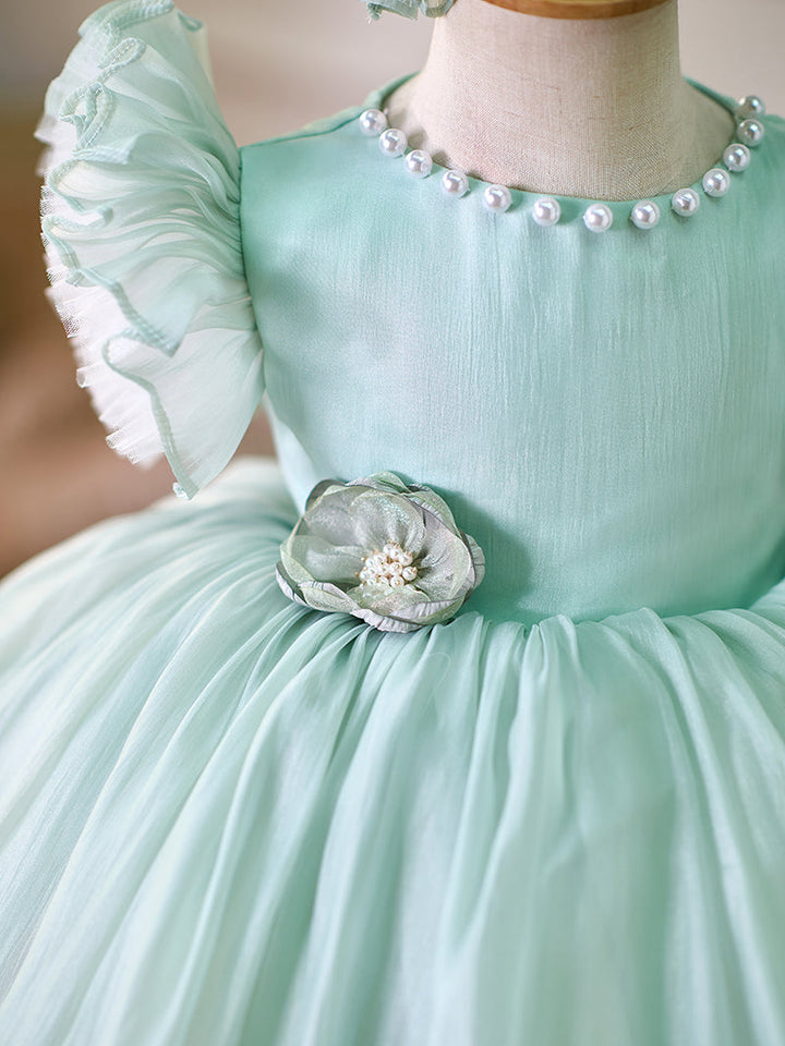 Robe de Soirée en Organza Longueur Genou pour Tout-Petits pour le 1Er Anniversaire