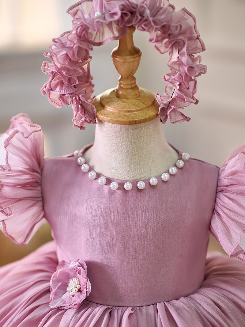 Robe de Soirée en Organza Longueur Genou pour Tout-Petits pour le 1Er Anniversaire