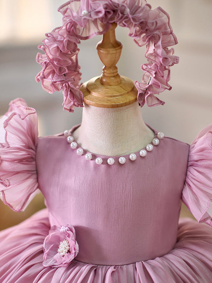 Robe de Soirée en Organza Longueur Genou pour Tout-Petits pour le 1Er Anniversaire