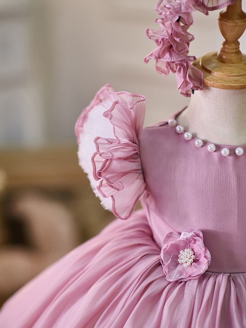 Robe de Soirée en Organza Longueur Genou pour Tout-Petits pour le 1Er Anniversaire