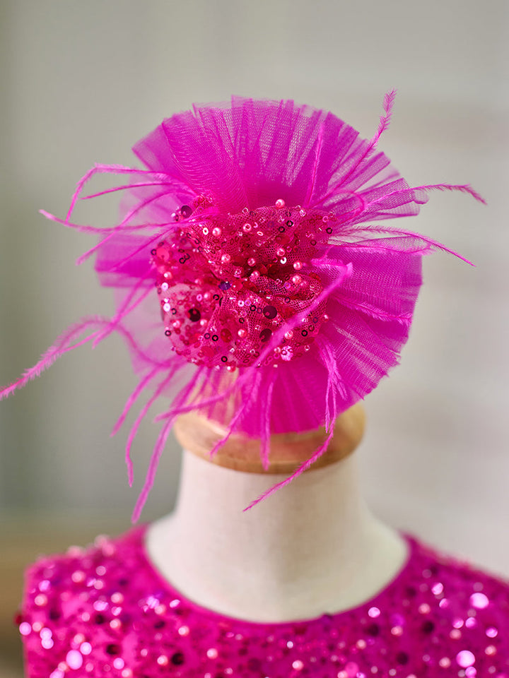 Robe Bébé Fille Longueur Genou en Tulle à Paillettes