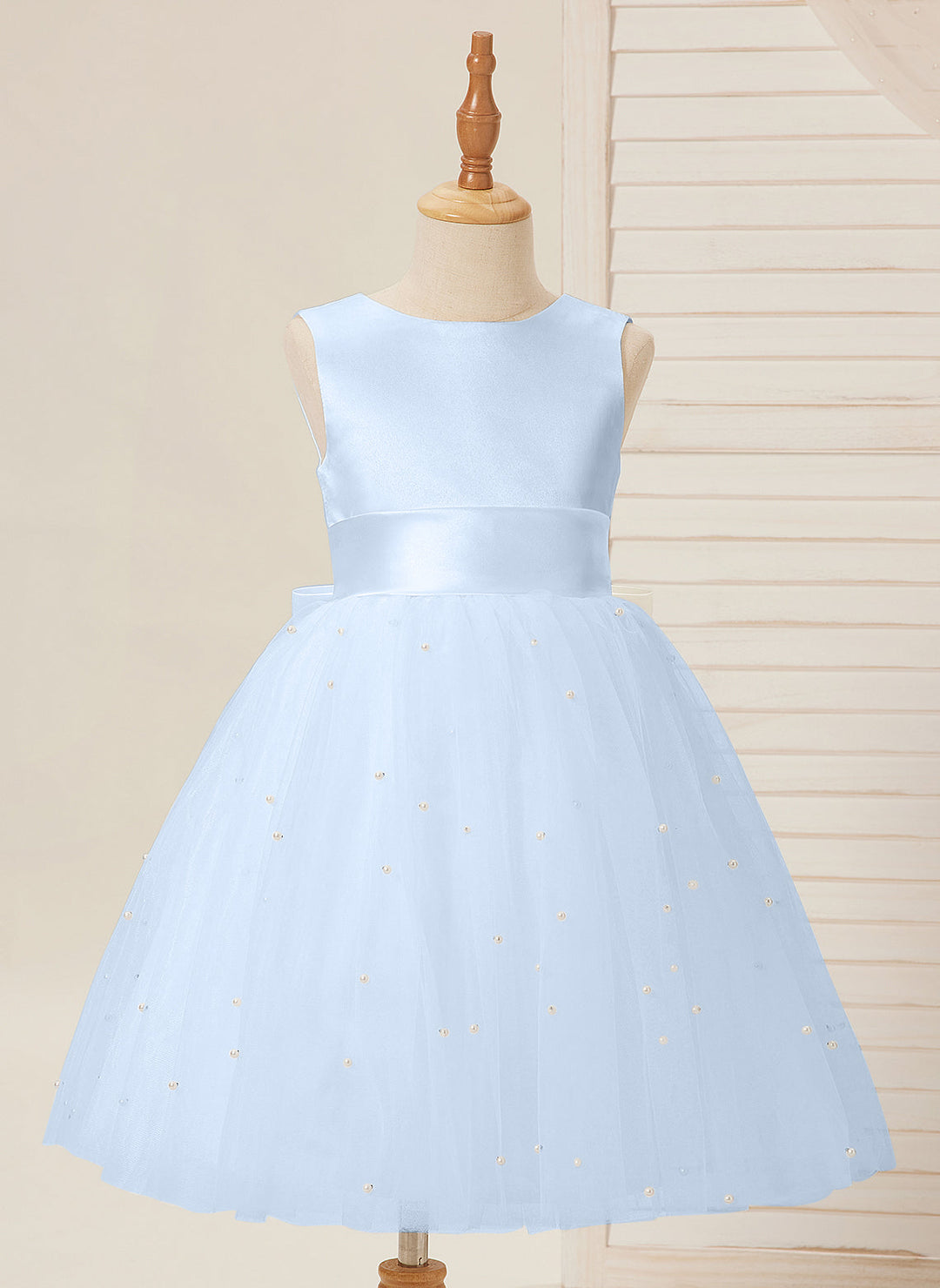Robe de Bal/Princesse en Satin et Tulle, Longueur Genou, pour Demoiselle D'Honneur