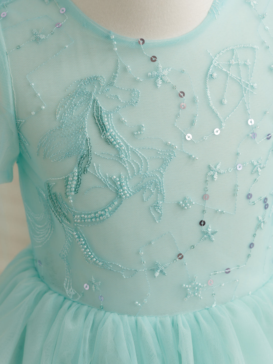 Robe de Bal/Princesse en Tulle Longueur Genou pour Bébé Fille, Tenue de Fête D'Anniversaire pour 1Er Anniversaire