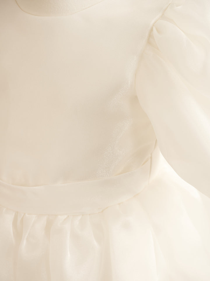 Robe de Bal/Princesse en Organza Longueur Genou pour Première Communion