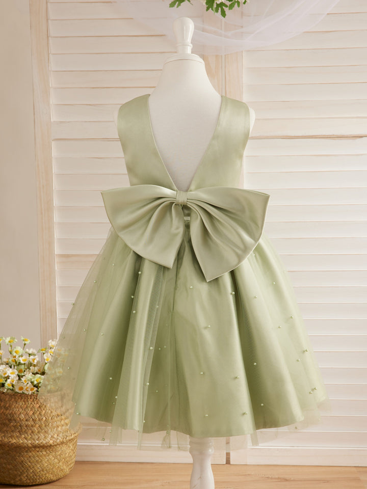 Robe de Bal/Princesse en Satin et Tulle, Longueur Genou, pour Demoiselle D'Honneur