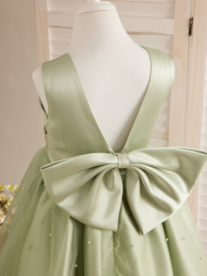 Robe de Bal/Princesse en Satin et Tulle, Longueur Genou, pour Demoiselle D'Honneur