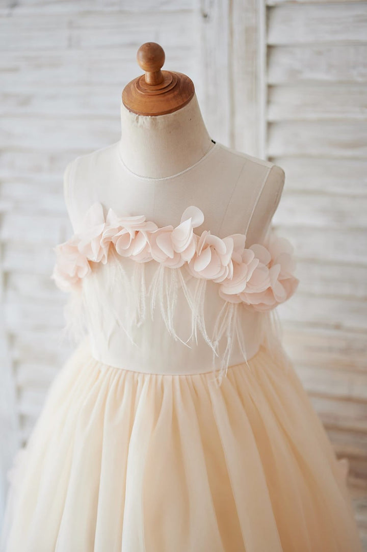 Robe de Bal/Princesse en Tulle Longueur Genou pour Demoiselle D'Honneur