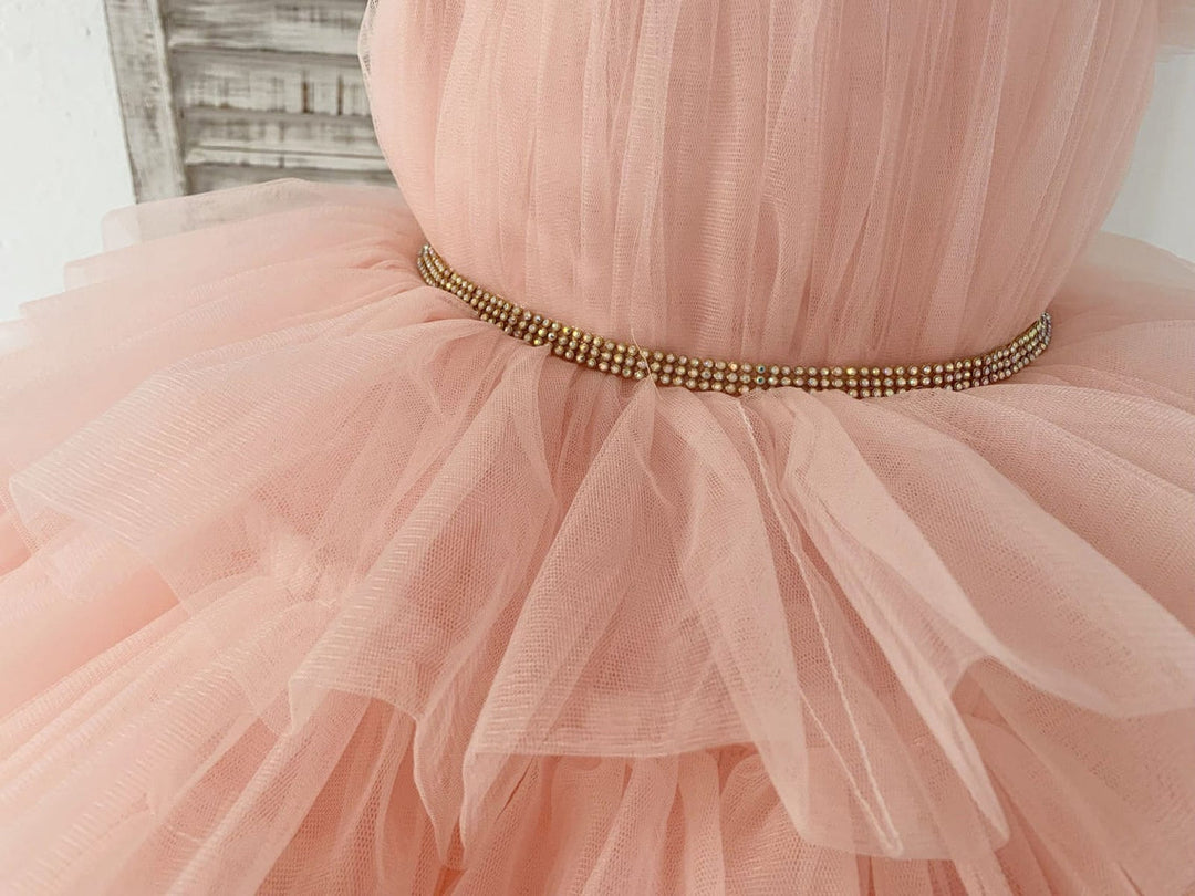 Robe de Bal/Princesse en Tulle Longueur Genou pour Demoiselle D'Honneur