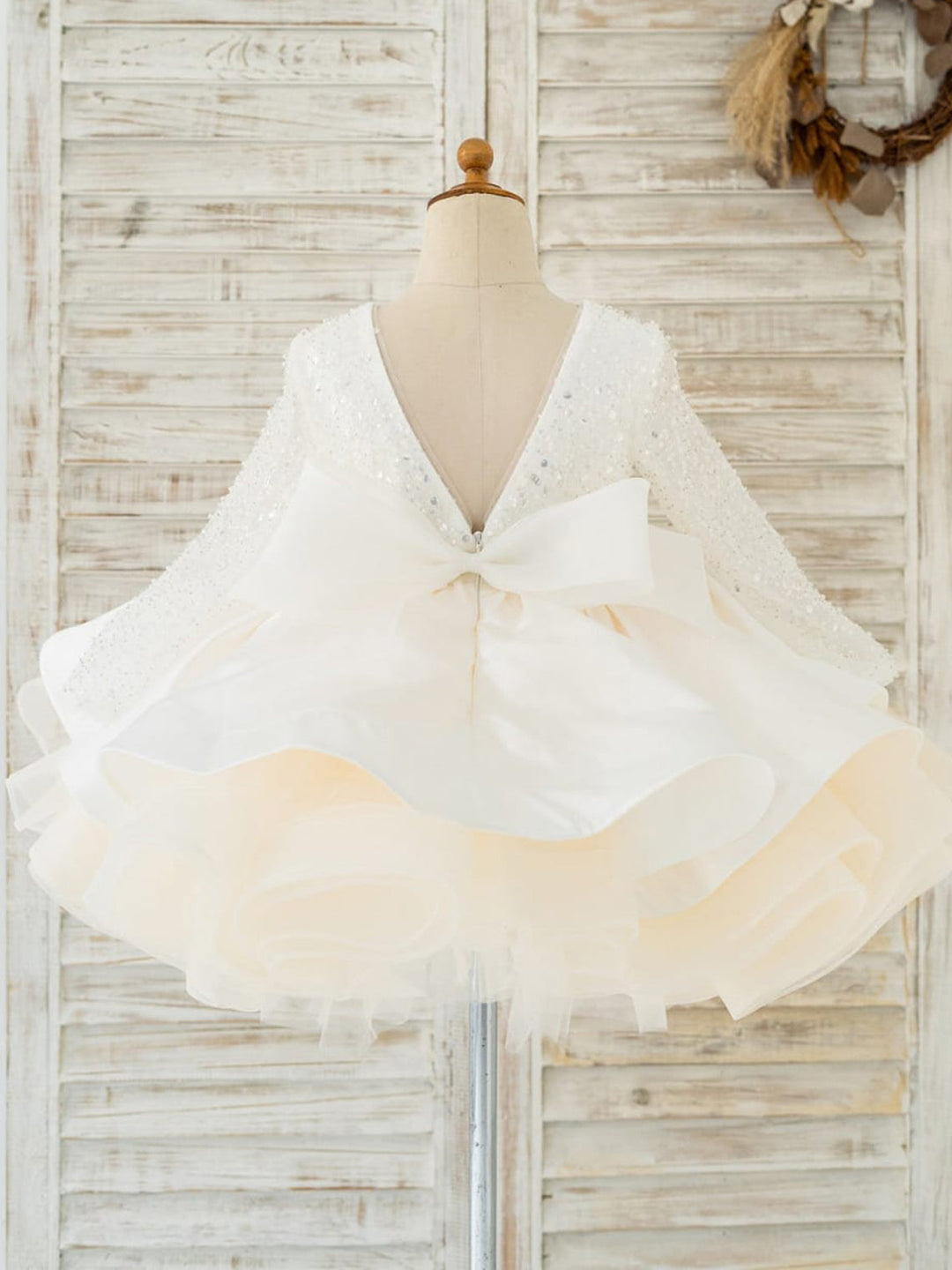Robe de Bal/Princesse Courte/Mini-Robe en Tulle à Paillettes