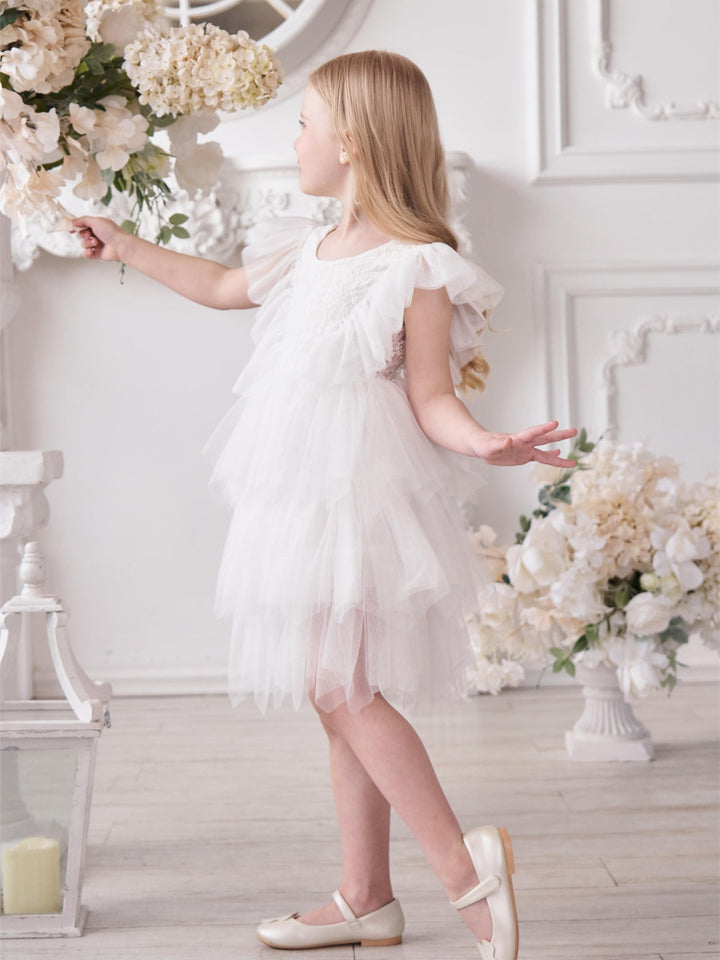Robe Courte/Mini en Tulle et Dentelle