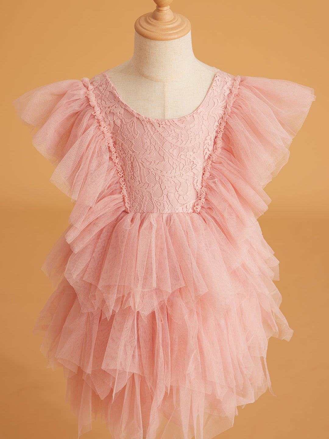 Robe Courte/Mini en Tulle et Dentelle