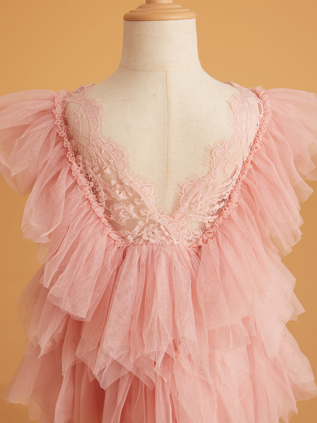 Robe Courte/Mini en Tulle et Dentelle