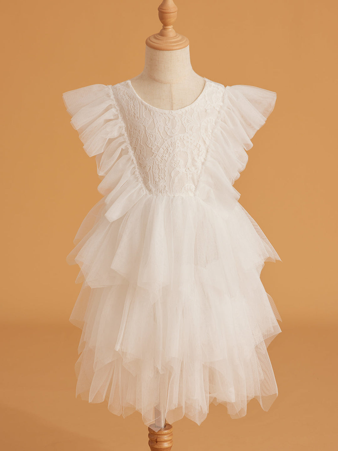 Robe Courte/Mini en Tulle et Dentelle
