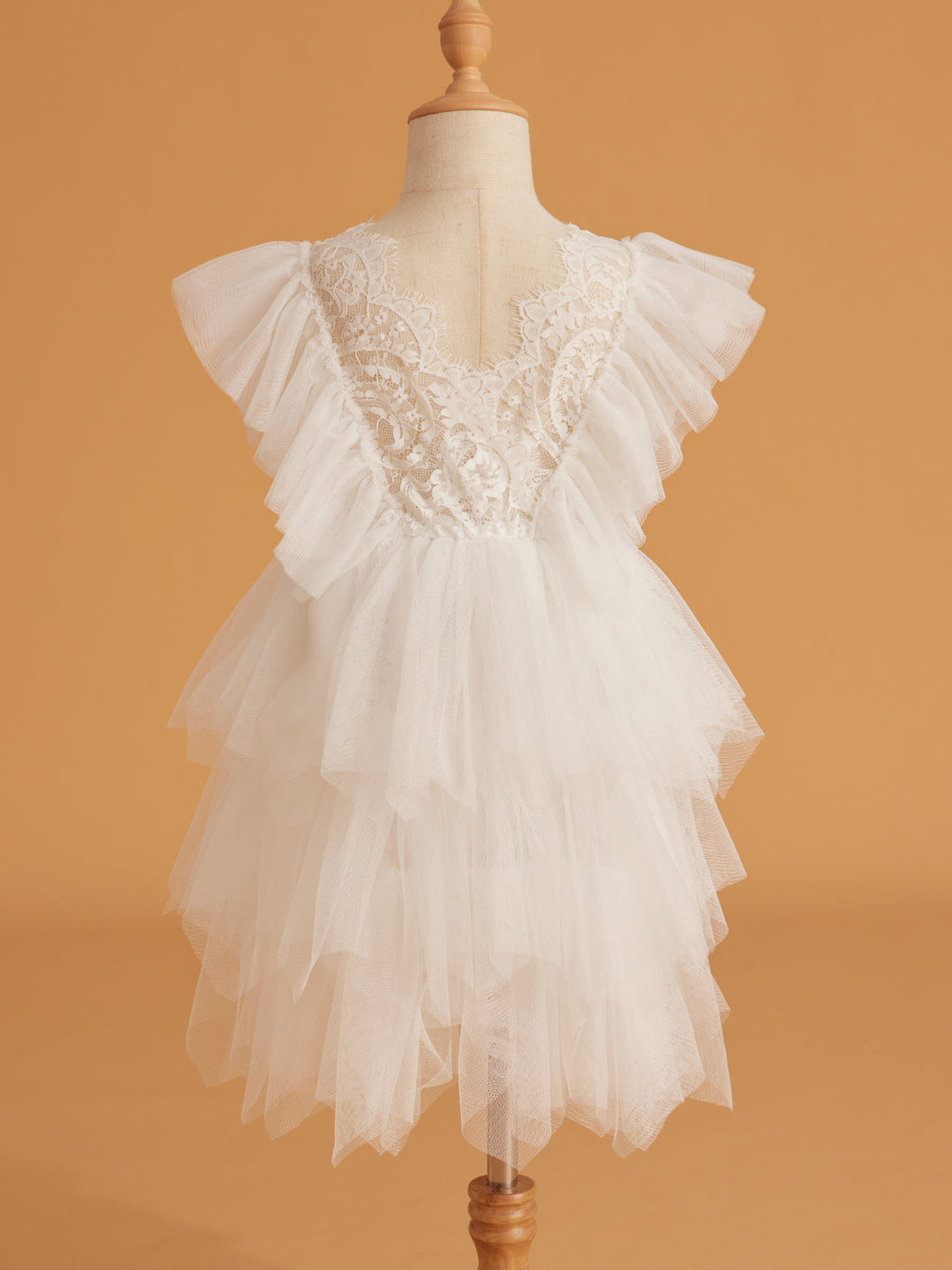 Robe Courte/Mini en Tulle et Dentelle