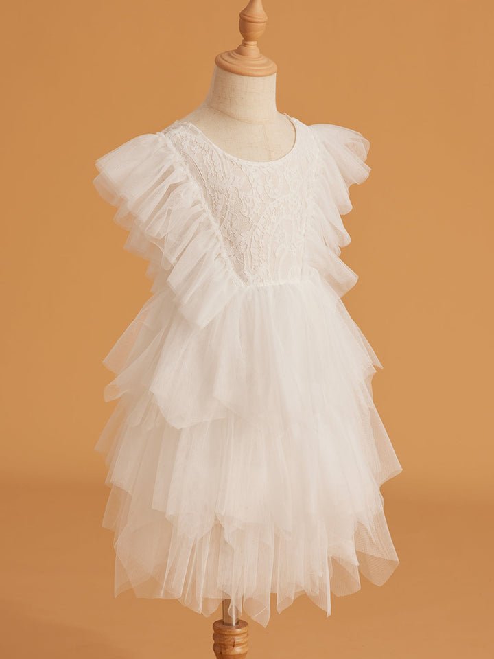 Robe Courte/Mini en Tulle et Dentelle