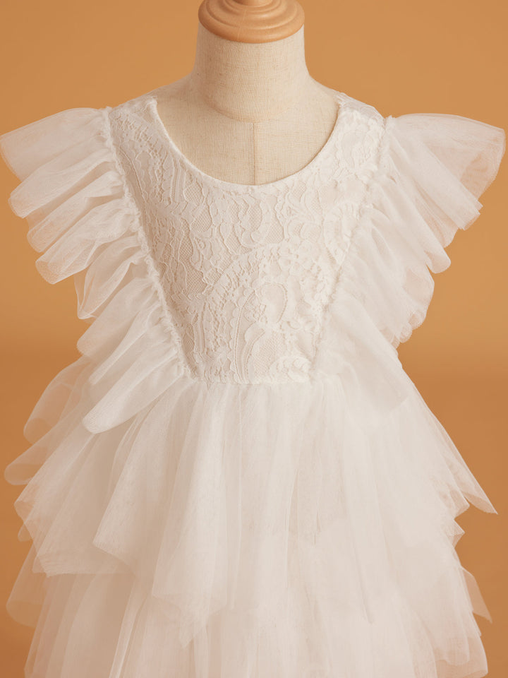 Robe Courte/Mini en Tulle et Dentelle