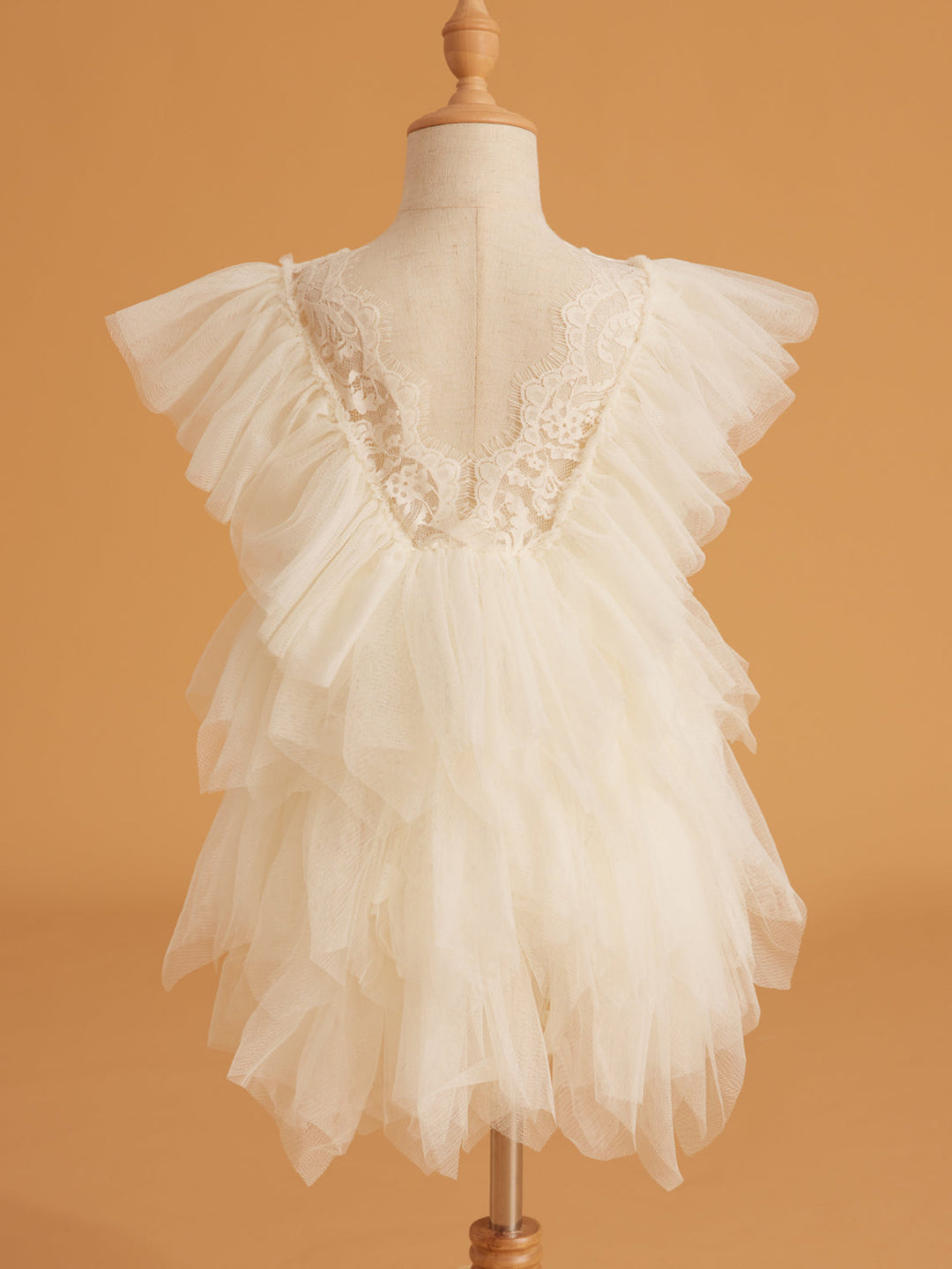 Robe Courte/Mini en Tulle et Dentelle