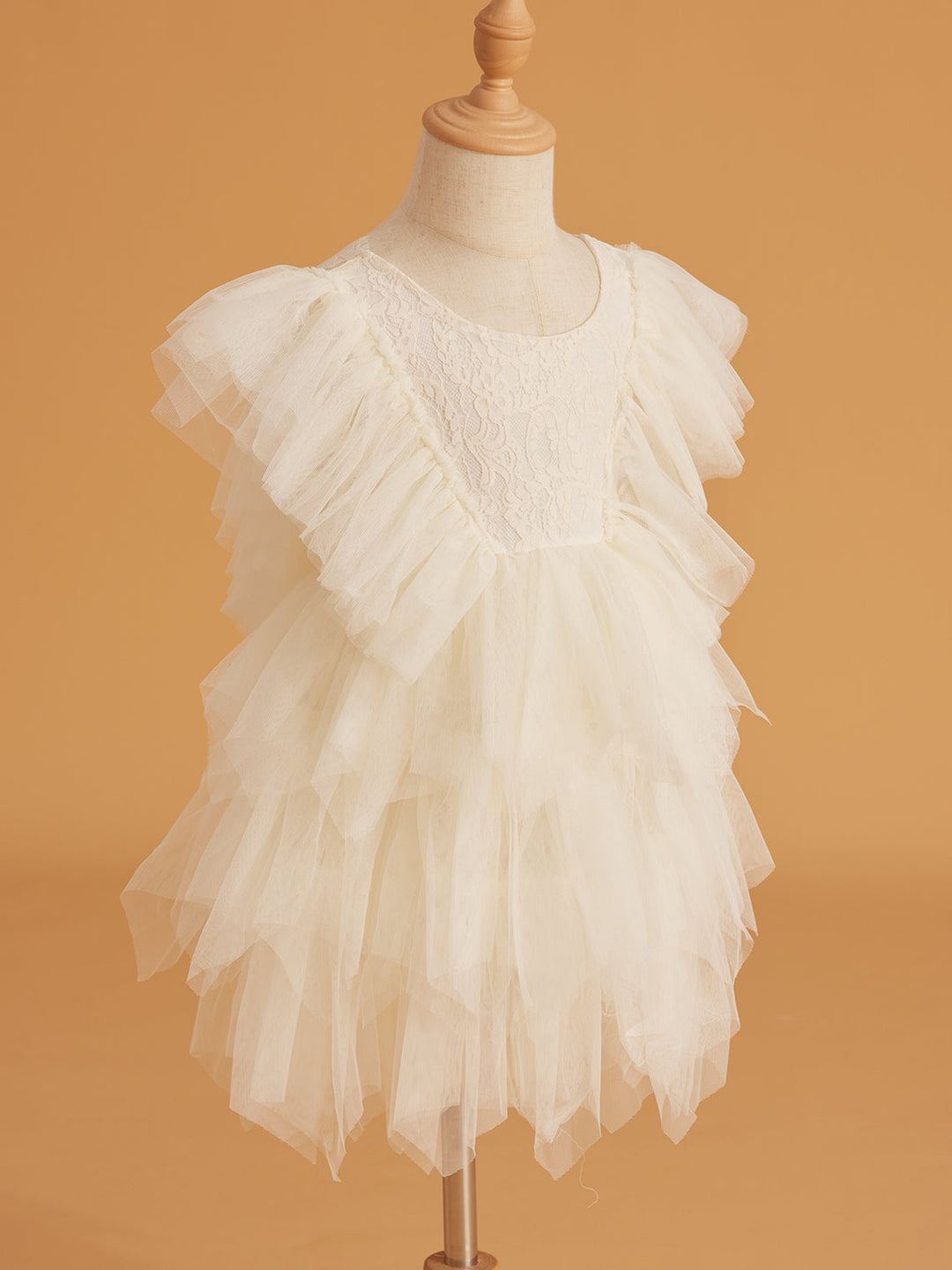 Robe Courte/Mini en Tulle et Dentelle