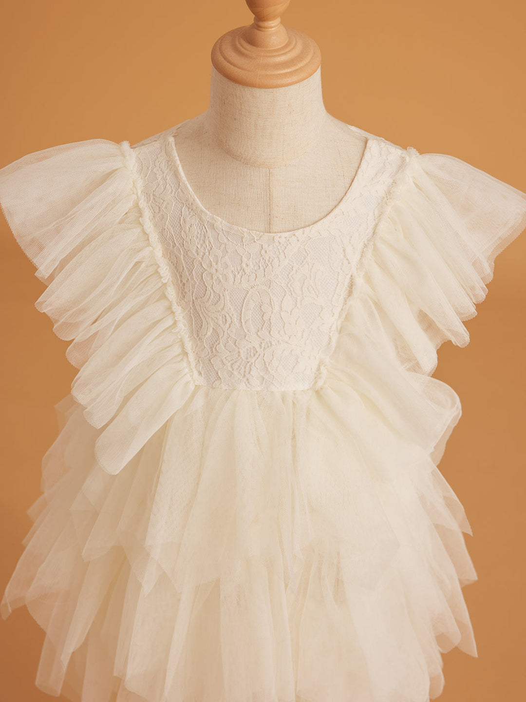 Robe Courte/Mini en Tulle et Dentelle