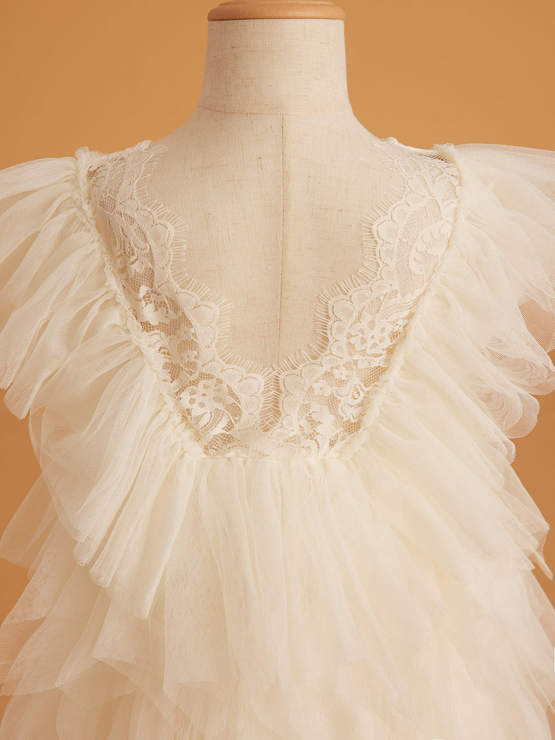 Robe Courte/Mini en Tulle et Dentelle