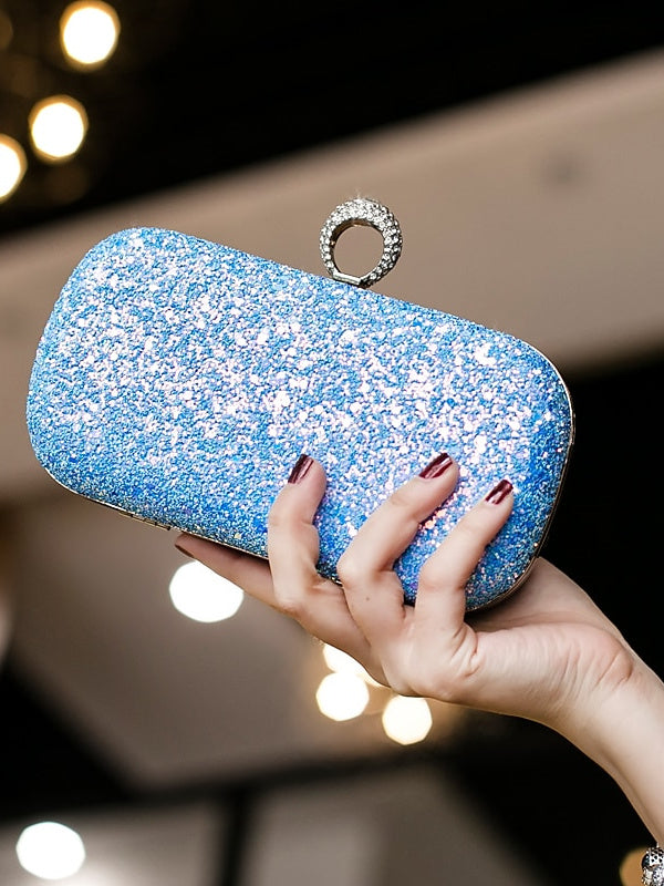 Pochettes Légères en Cuir Pu, Grande Capacité, Durables, Couleur Unie, Strass