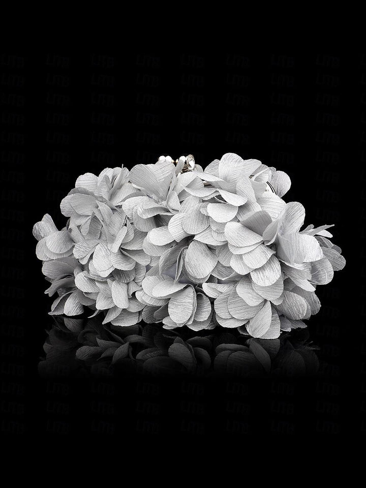 Pochettes en Satin de Couleur Unie avec Chaîne et Strass