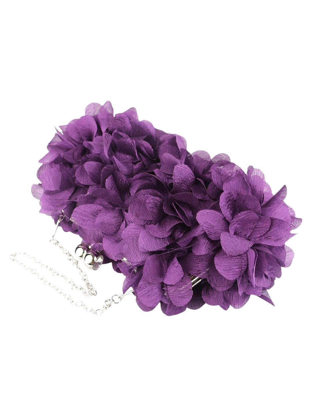 Pochettes en Satin de Couleur Unie avec Chaîne et Strass