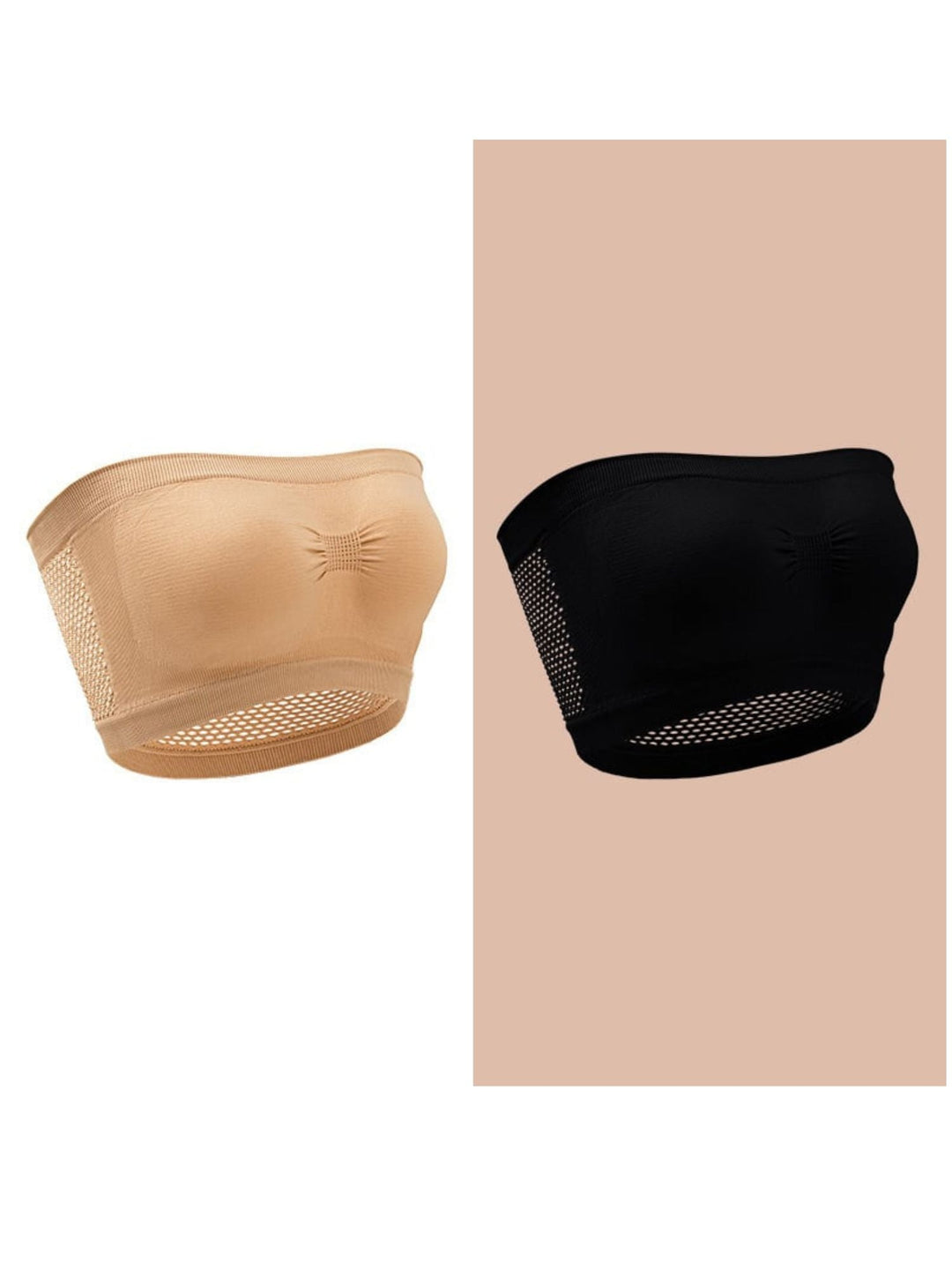 Soutien-Gorge Sans Bretelles de Couleur Unie Respirant Quotidien pour Femmes