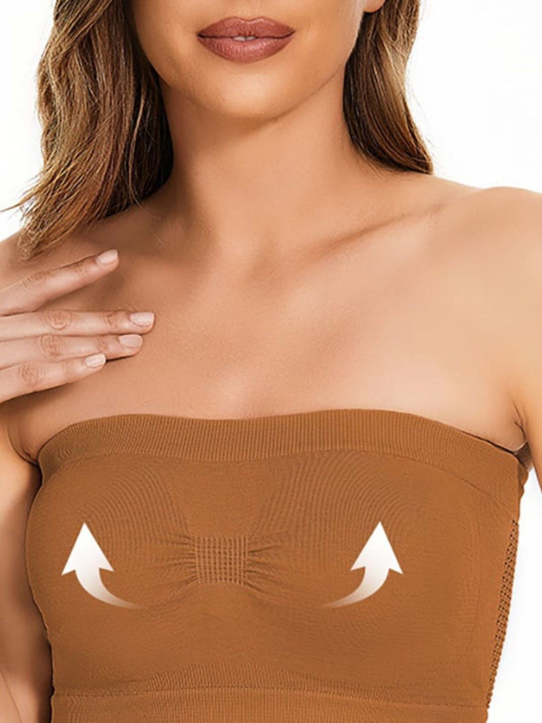 Soutien-Gorge Sans Bretelles de Couleur Unie Respirant Quotidien pour Femmes