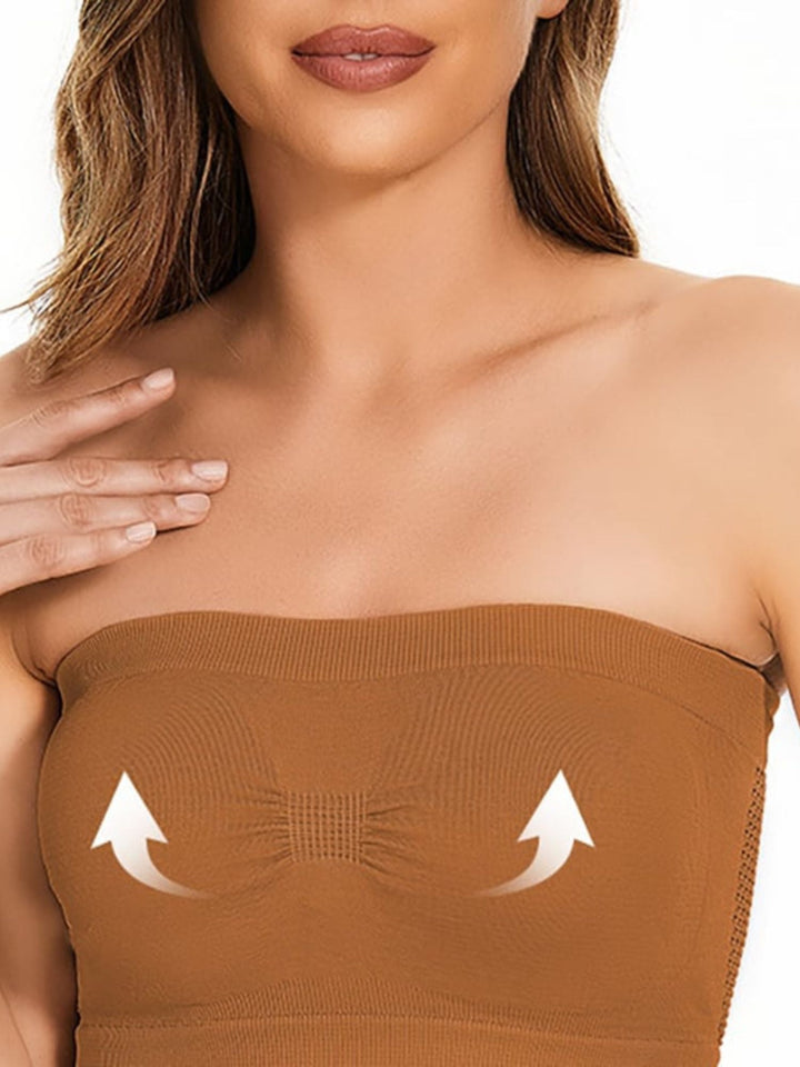 Soutien-Gorge Sans Bretelles de Couleur Unie Respirant Quotidien pour Femmes