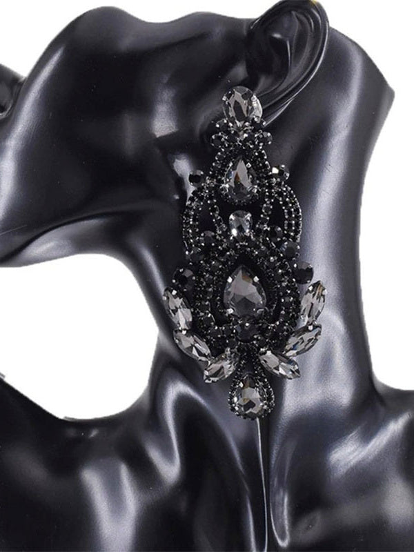 Boucles D'Oreilles Strass Haut de Gamme Accessoires Tendance Boucles D'Oreilles