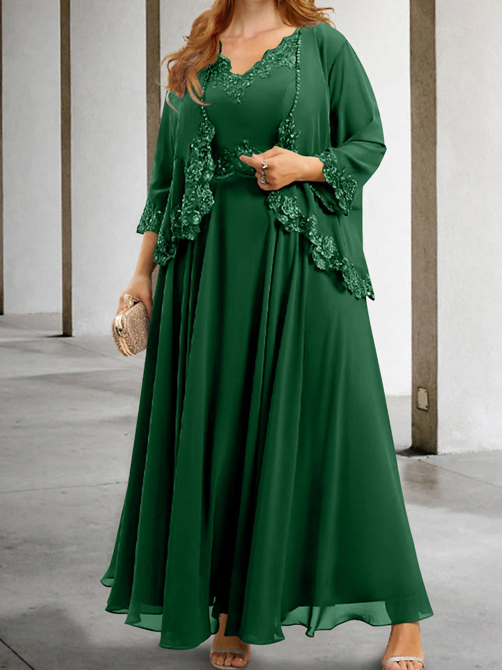 Robes de Mère de la Mariée Coupe A-Line/Princesse avec Appliques et Paillettes