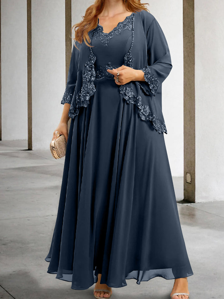 Robes de Mère de la Mariée Coupe A-Line/Princesse avec Appliques et Paillettes