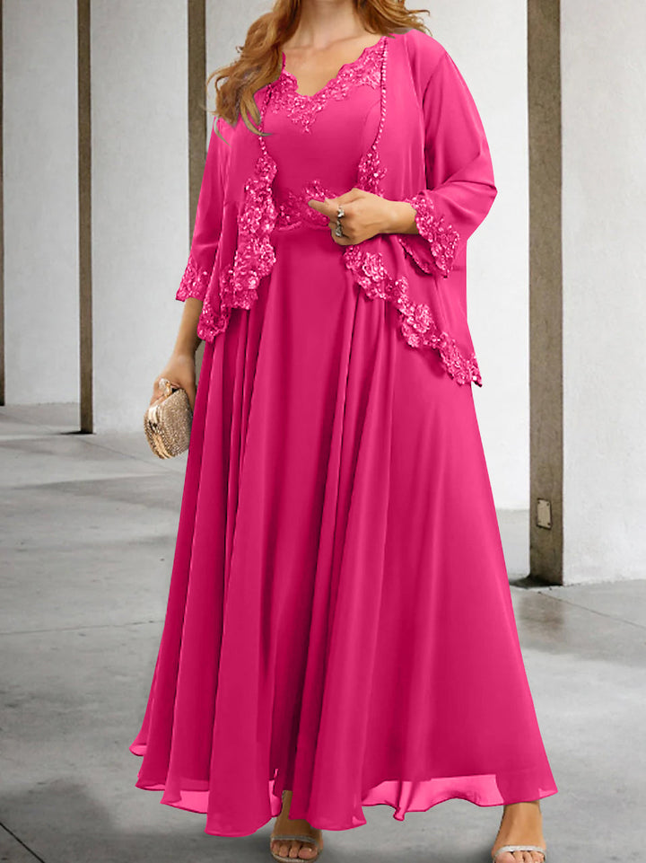 Robes de Mère de la Mariée Coupe A-Line/Princesse avec Appliques et Paillettes