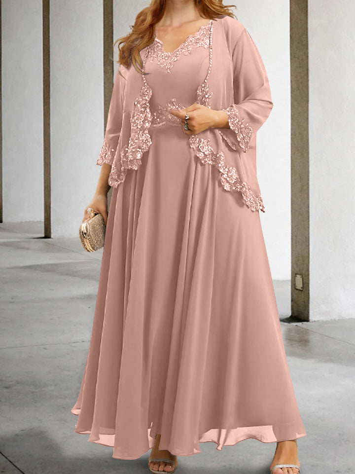 Robes de Mère de la Mariée Coupe A-Line/Princesse avec Appliques et Paillettes