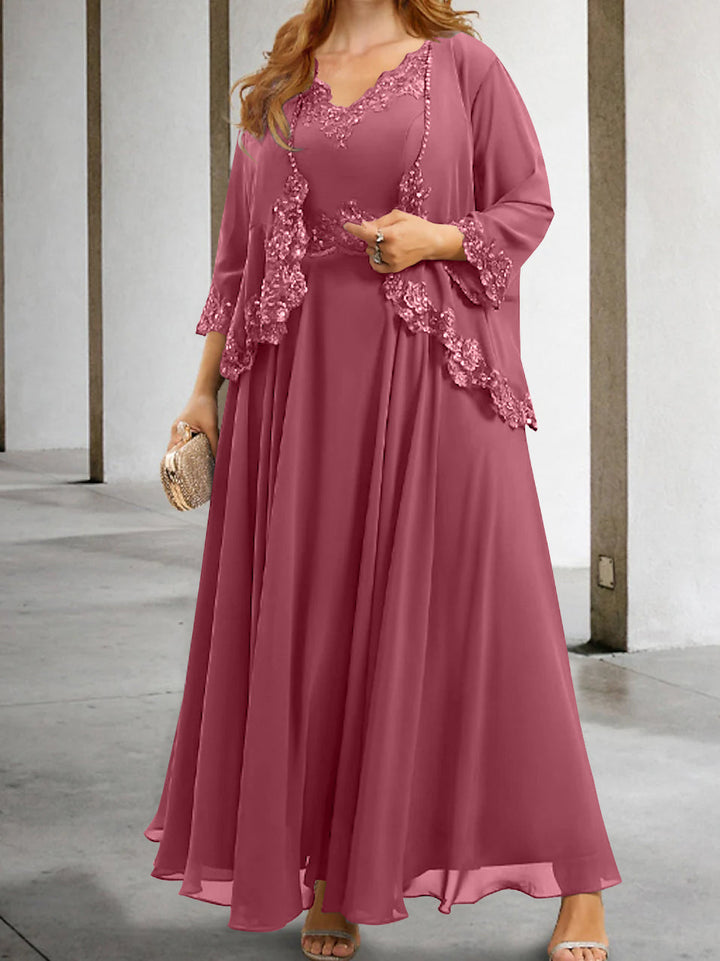 Robes de Mère de la Mariée Coupe A-Line/Princesse avec Appliques et Paillettes