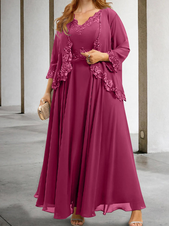 Robes de Mère de la Mariée Coupe A-Line/Princesse avec Appliques et Paillettes