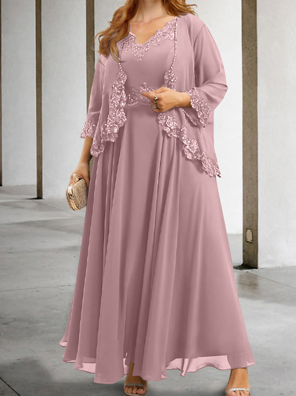 Robes de Mère de la Mariée Coupe A-Line/Princesse avec Appliques et Paillettes