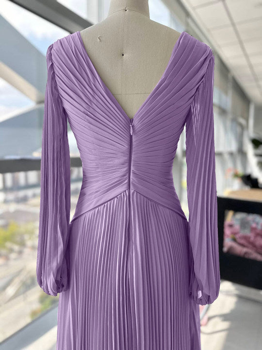 Robes de Mère de la Mariée A-Line/Princess à Col en V avec Fronces