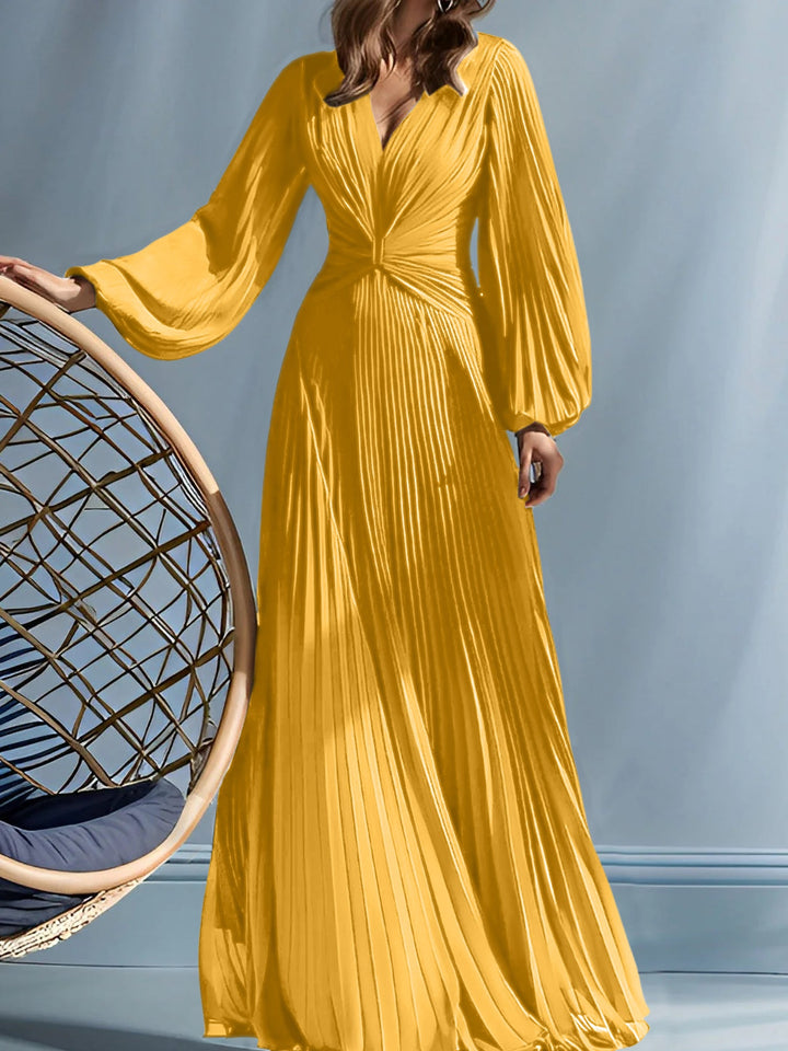 Robes de Mère de la Mariée A-Line/Princess à Col en V avec Fronces