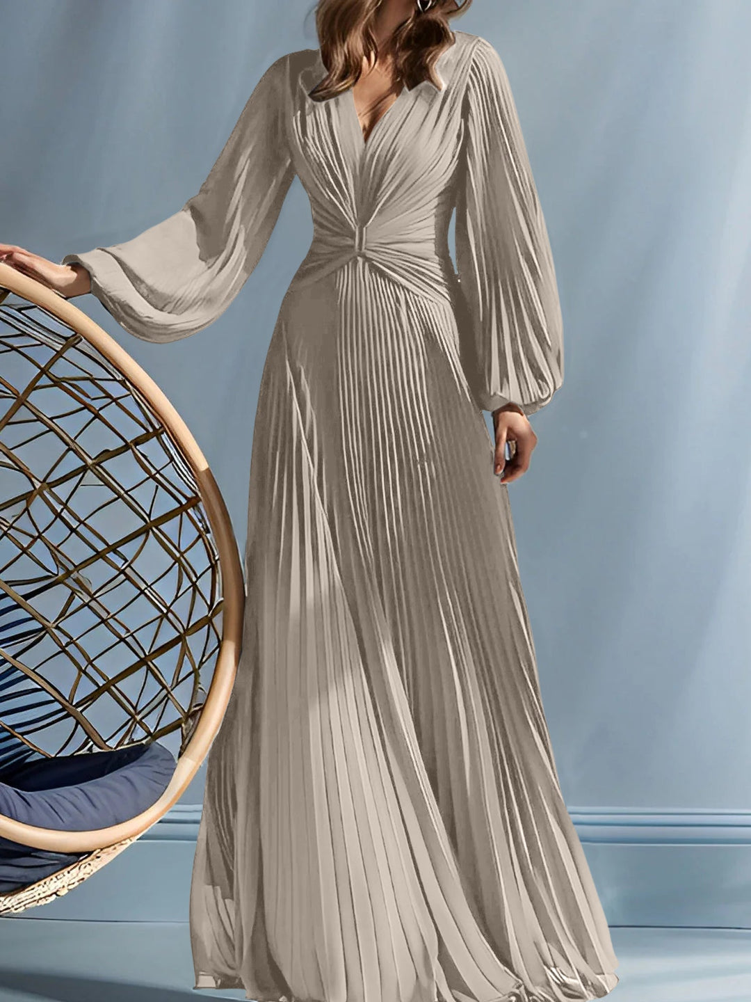 Robes de Mère de la Mariée A-Line/Princess à Col en V avec Fronces