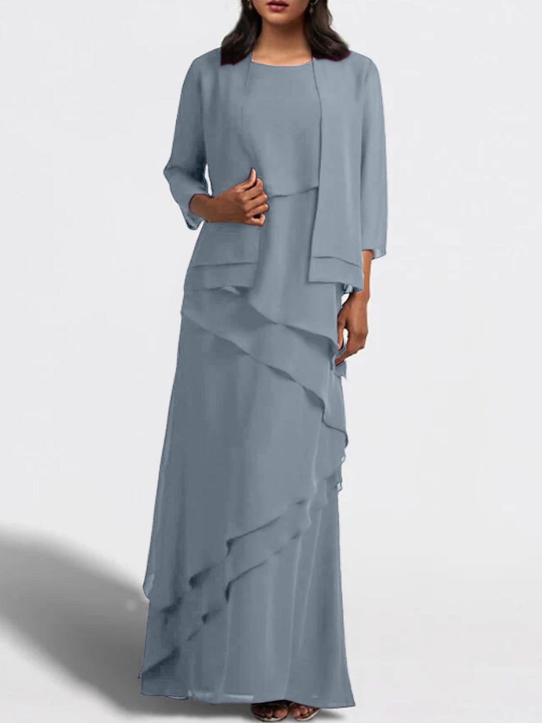 Robes de Mère de la Mariée Fourreau/Colonne Longueur Au Sol avec Veste