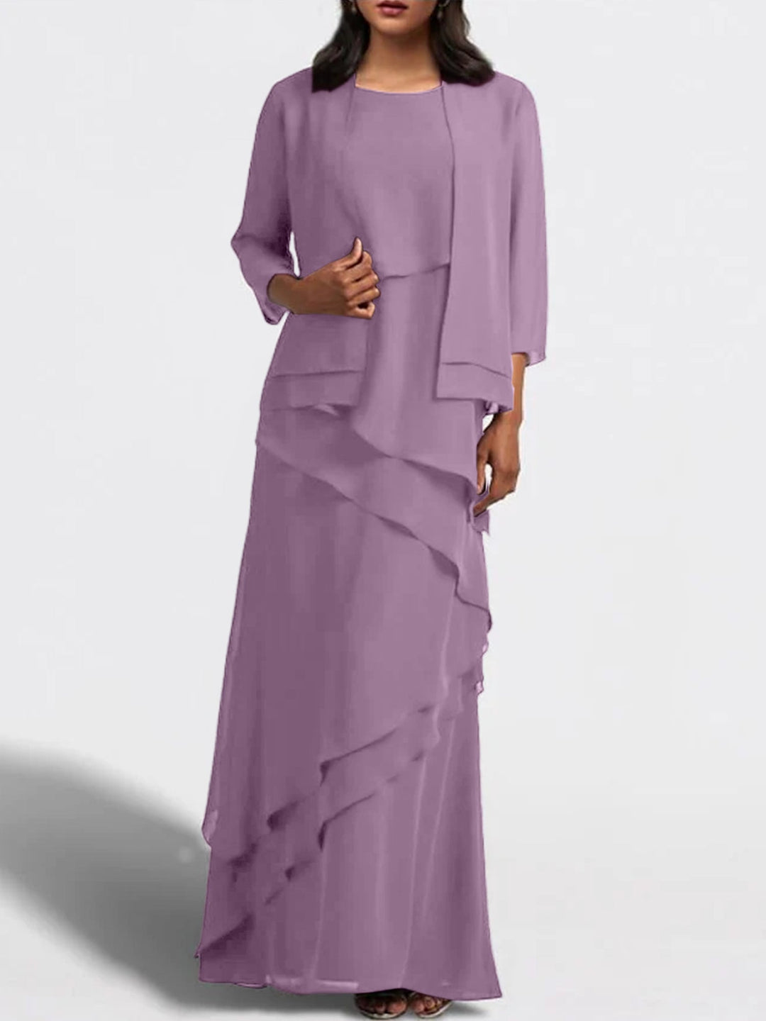 Robes de Mère de la Mariée Fourreau/Colonne Longueur Au Sol avec Veste